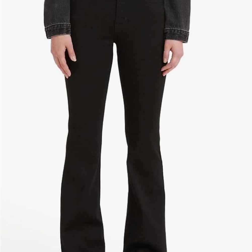 Levi's Women's 726 High Rise Flare Jeans, (New) Soft Black, 28 Regular
